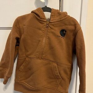 Carhartt 2T Tan quarter zip Hoodie